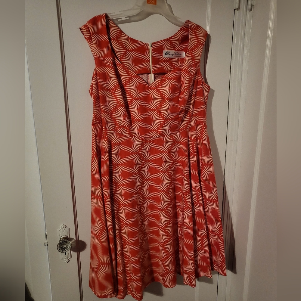 Cherry Velvet Brooke Dress in Tamale Twist